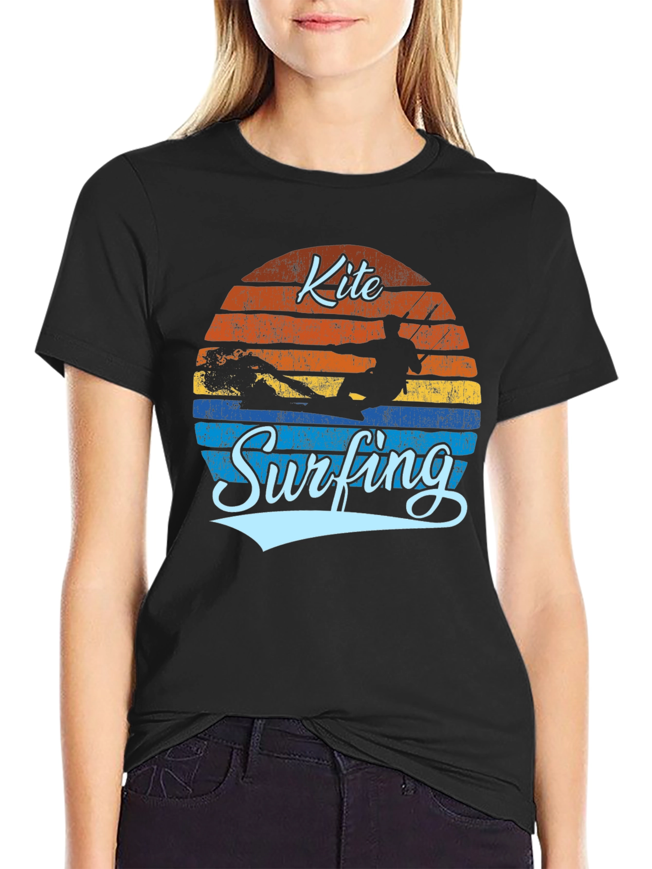 Kite Surfing Retro T-Shirt