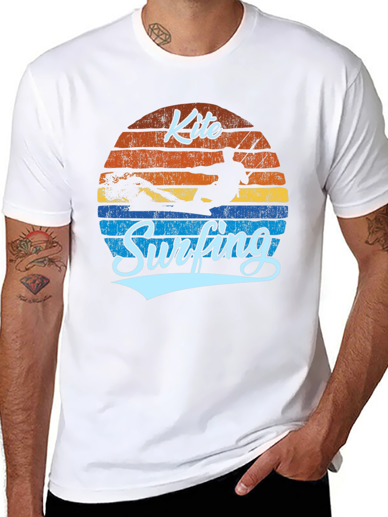 Kite Surfing Retro T-Shirt