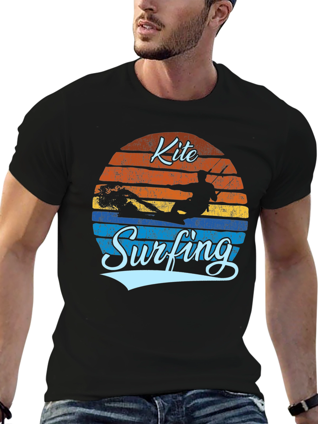 Kite Surfing Retro T-Shirt