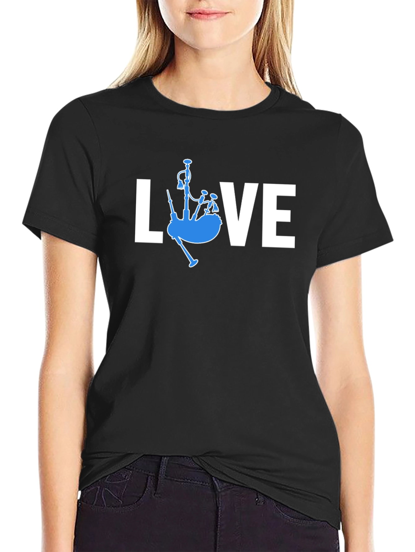 Bagpipe Love T-Shirt - Scottish Music Tee