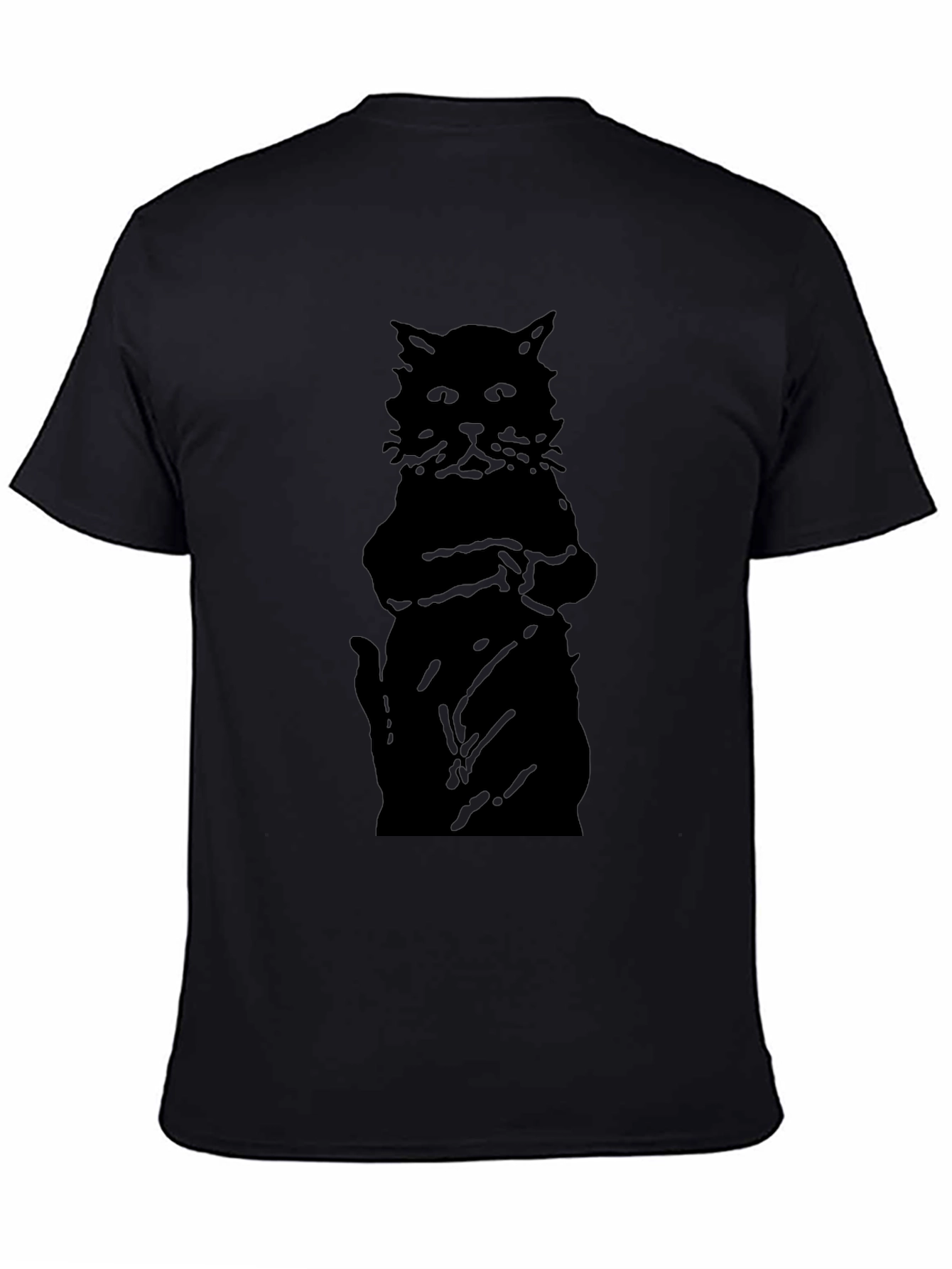 Black Cat Silhouette Mens T-Shirt