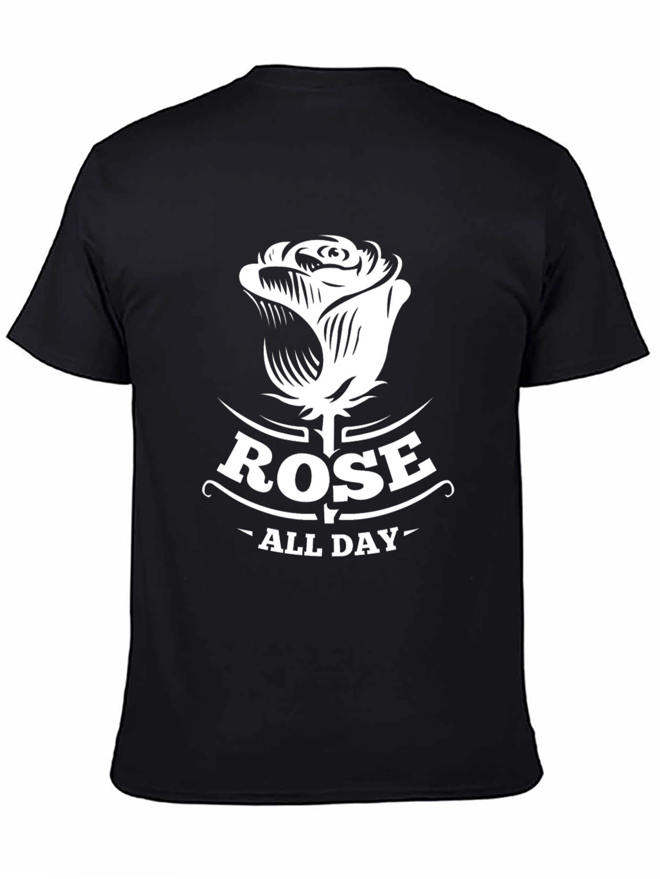 Rose All Day Graphic Tee - Mens Black T-Shirt
