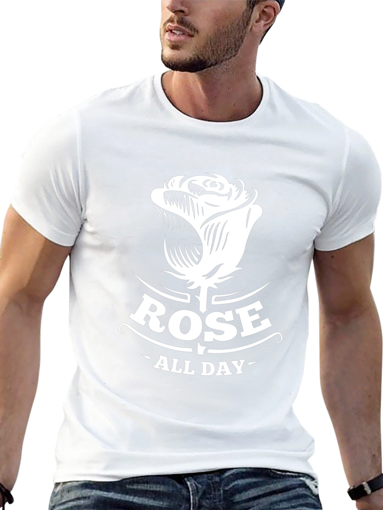 Rose All Day Graphic Tee - Mens Black T-Shirt