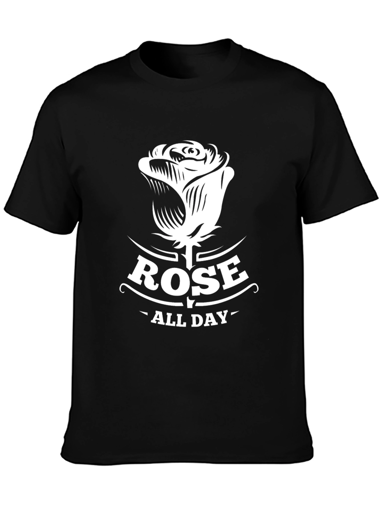 Rose All Day Graphic Tee - Mens Black T-Shirt