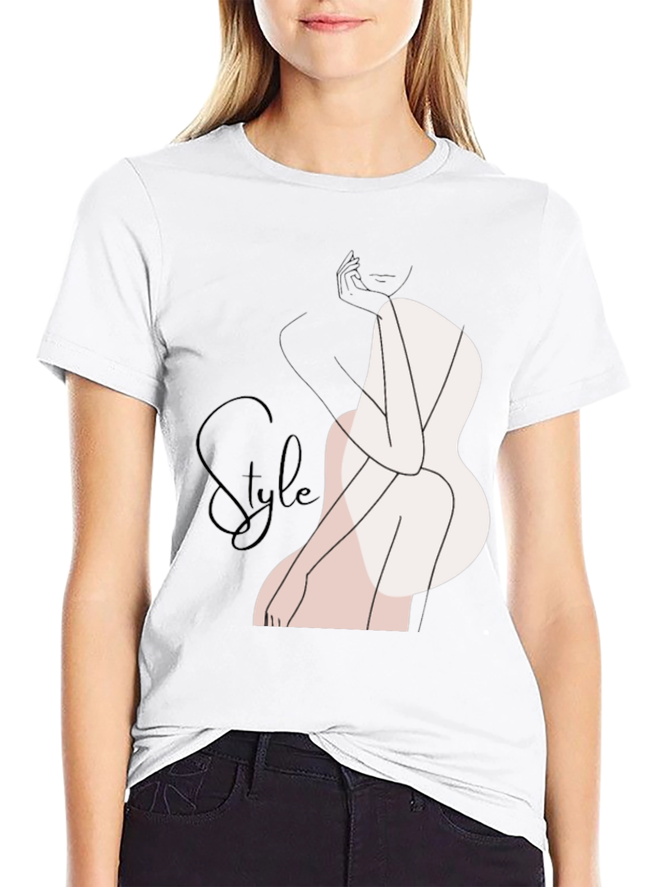 Style Graphic Tee - Black Cotton T-Shirt