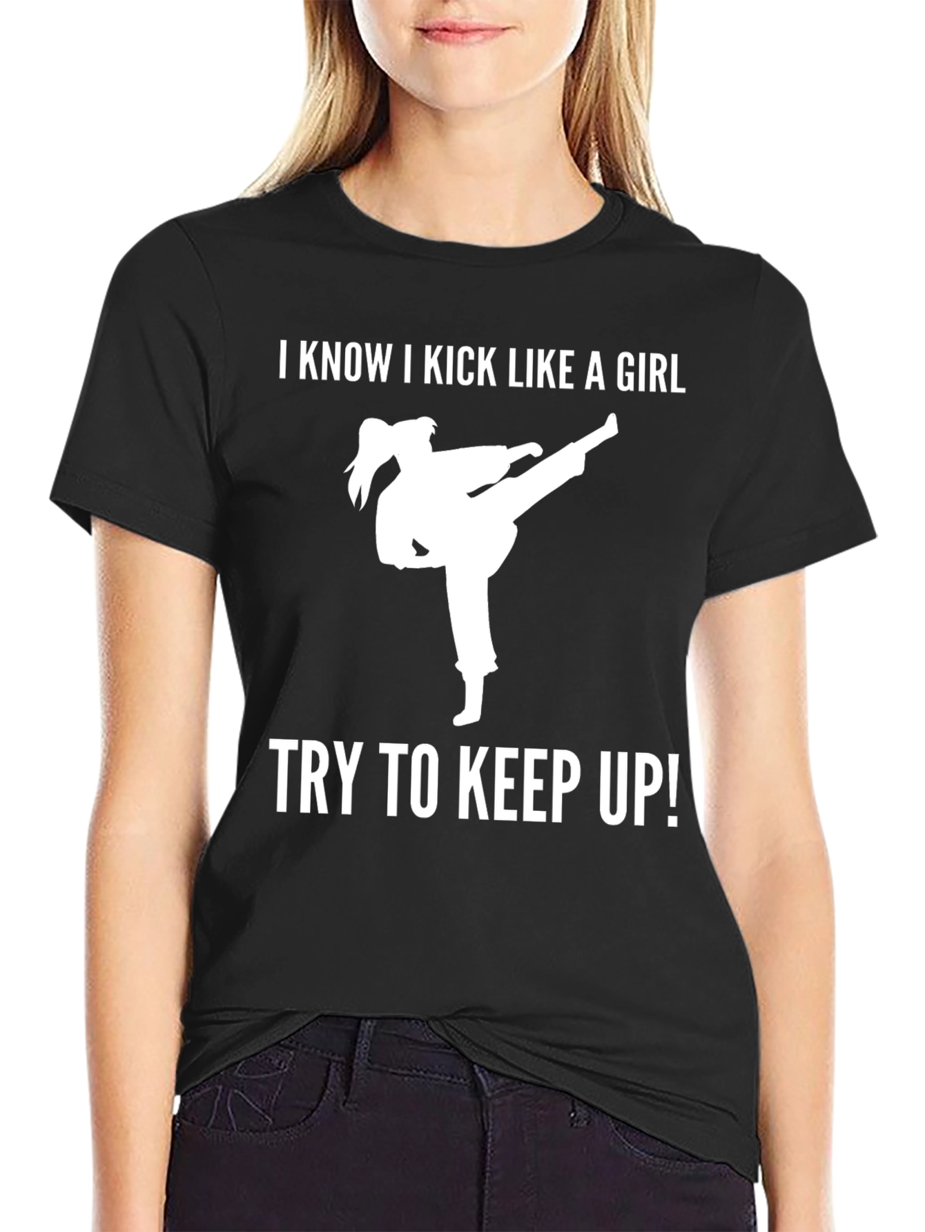 I Kick Like a Girl Tee - Karate Style!