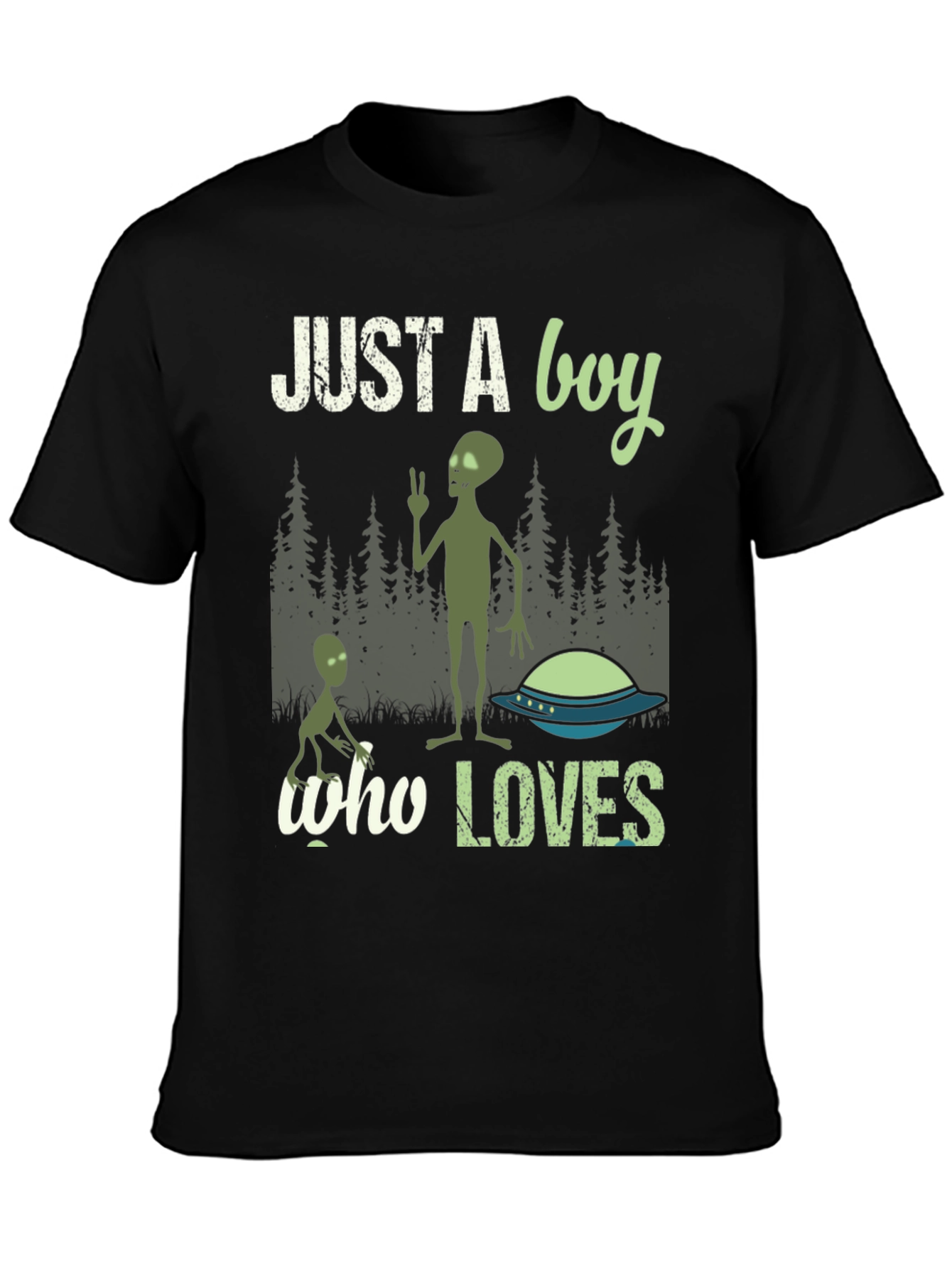 Alien Lover T-Shirt Boys UFO Graphic Tee