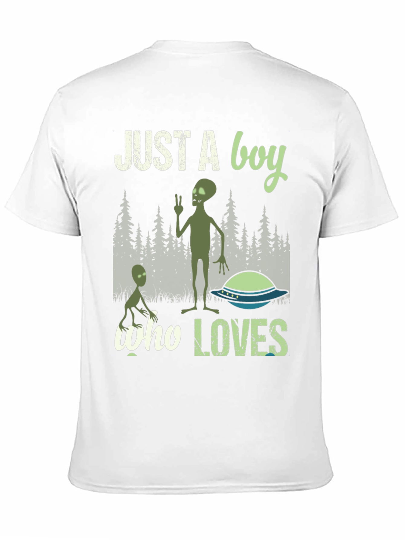 Alien Lover T-Shirt Boys UFO Graphic Tee