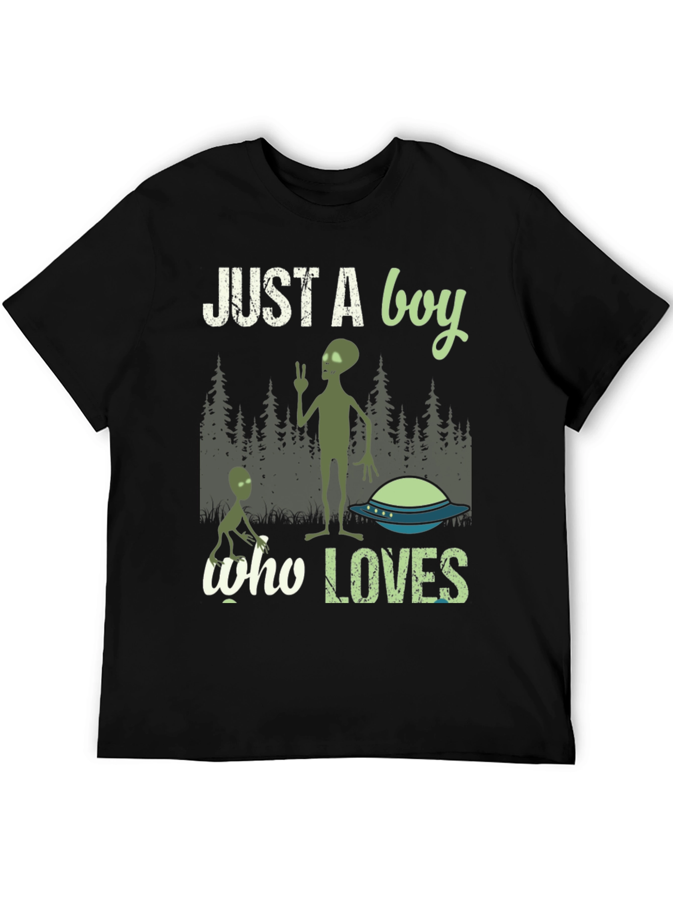 Alien Lover T-Shirt Boys UFO Graphic Tee