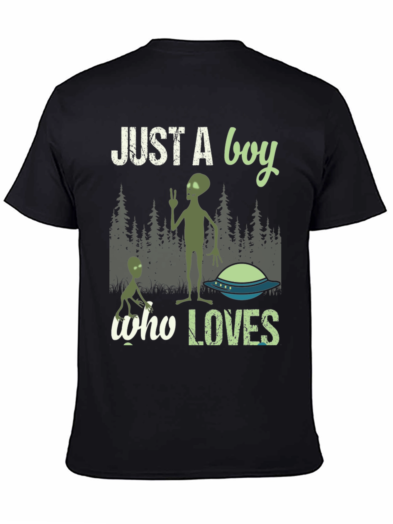 Alien Lover T-Shirt Boys UFO Graphic Tee