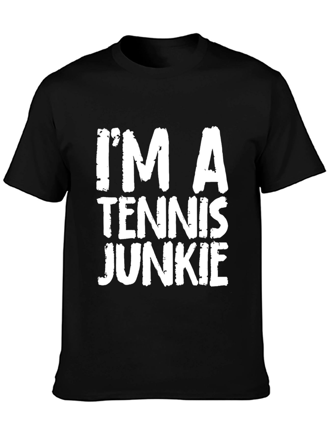 Tennis Junkie Graphic T-Shirt - Black Cotton Tee