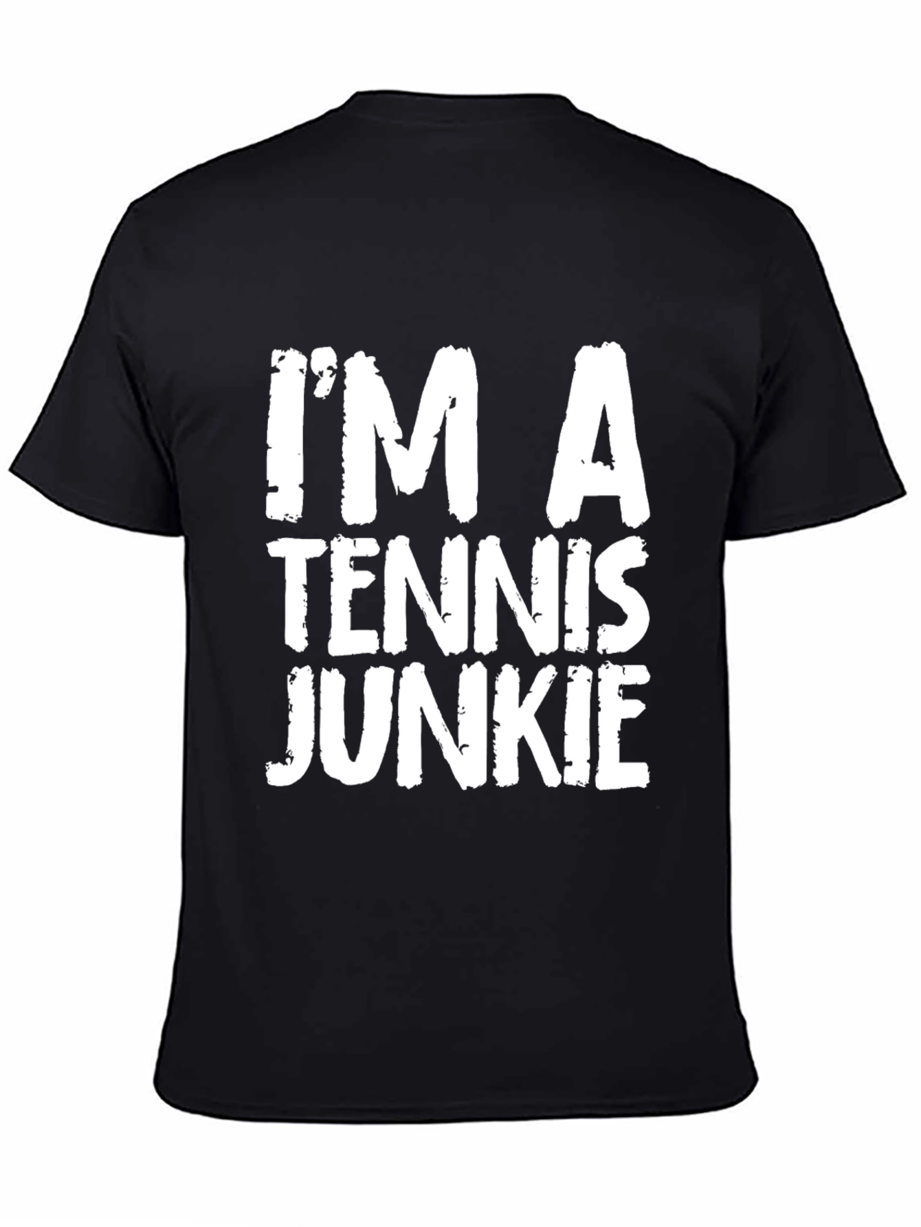 Tennis Junkie Graphic T-Shirt - Black Cotton Tee