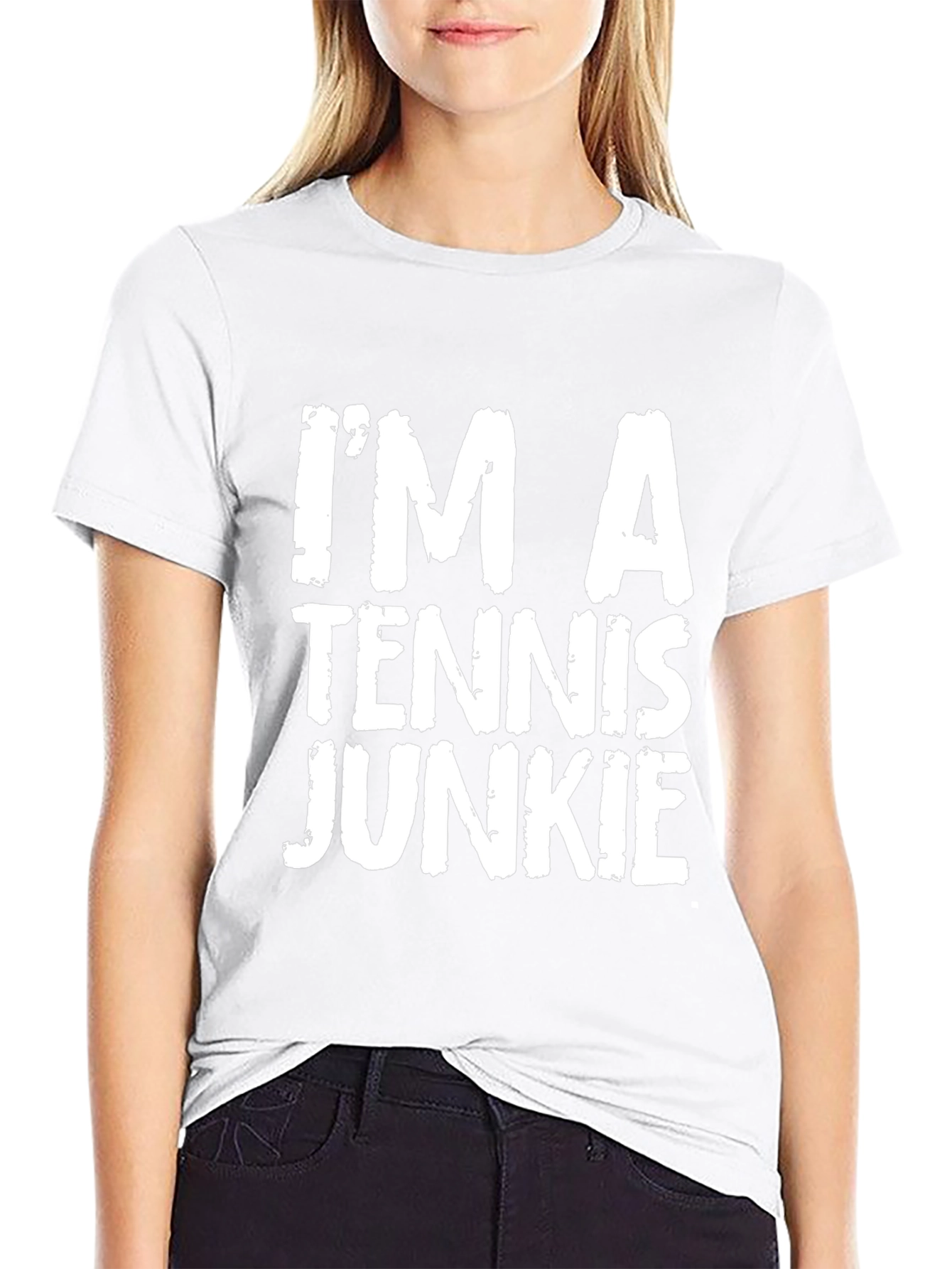 Tennis Junkie Graphic T-Shirt - Black Cotton Tee