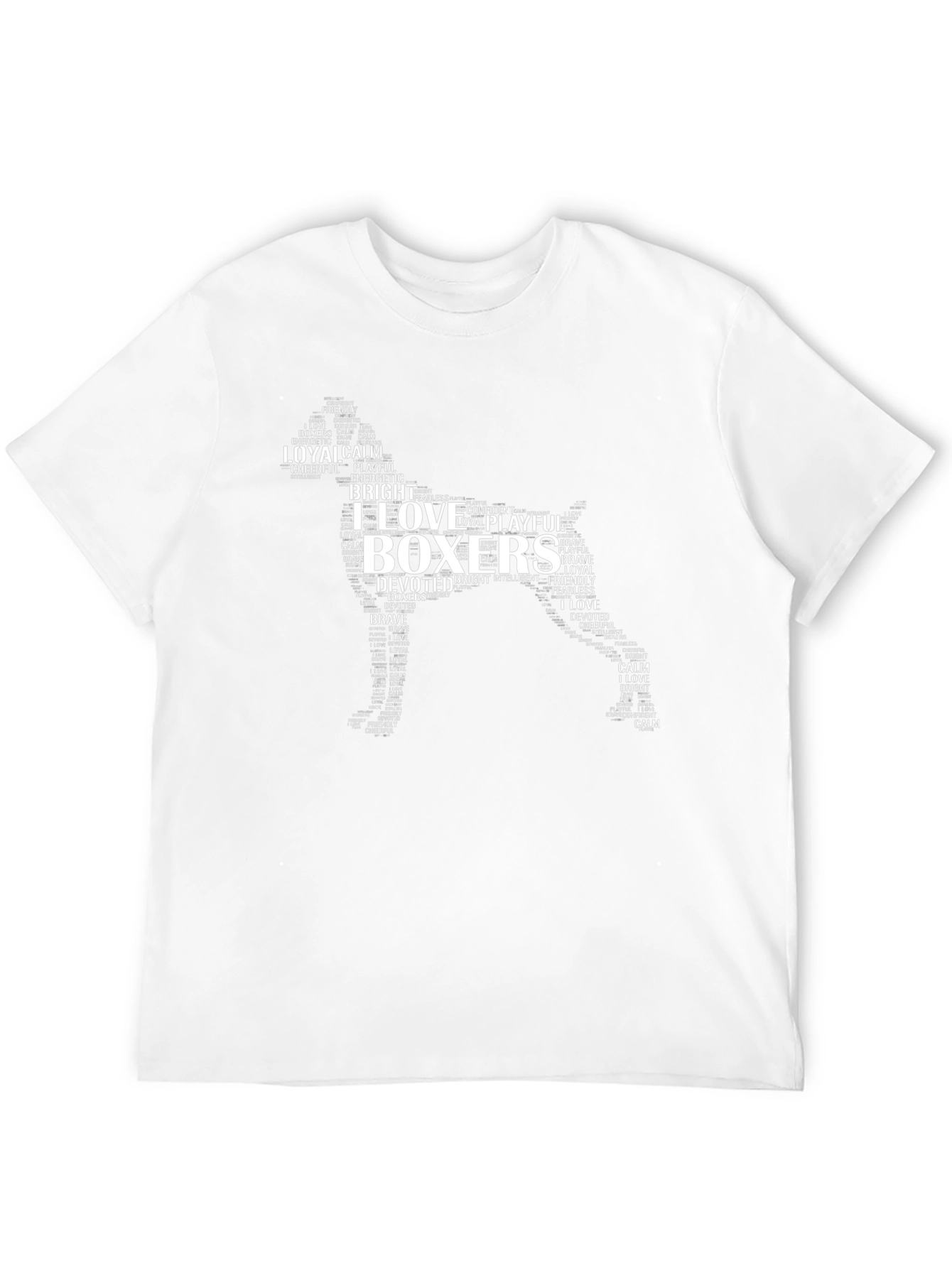 I Love Boxers Dog Breed Word Art T-Shirt