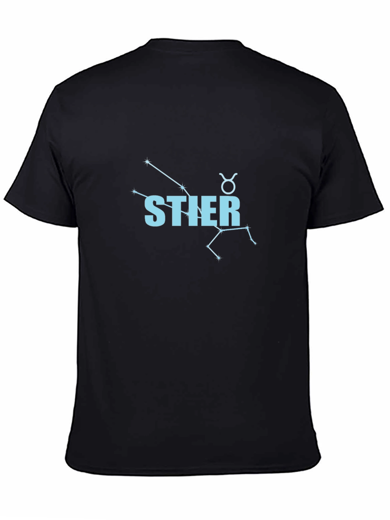 Black Taurus Zodiac Constellation T-Shirt