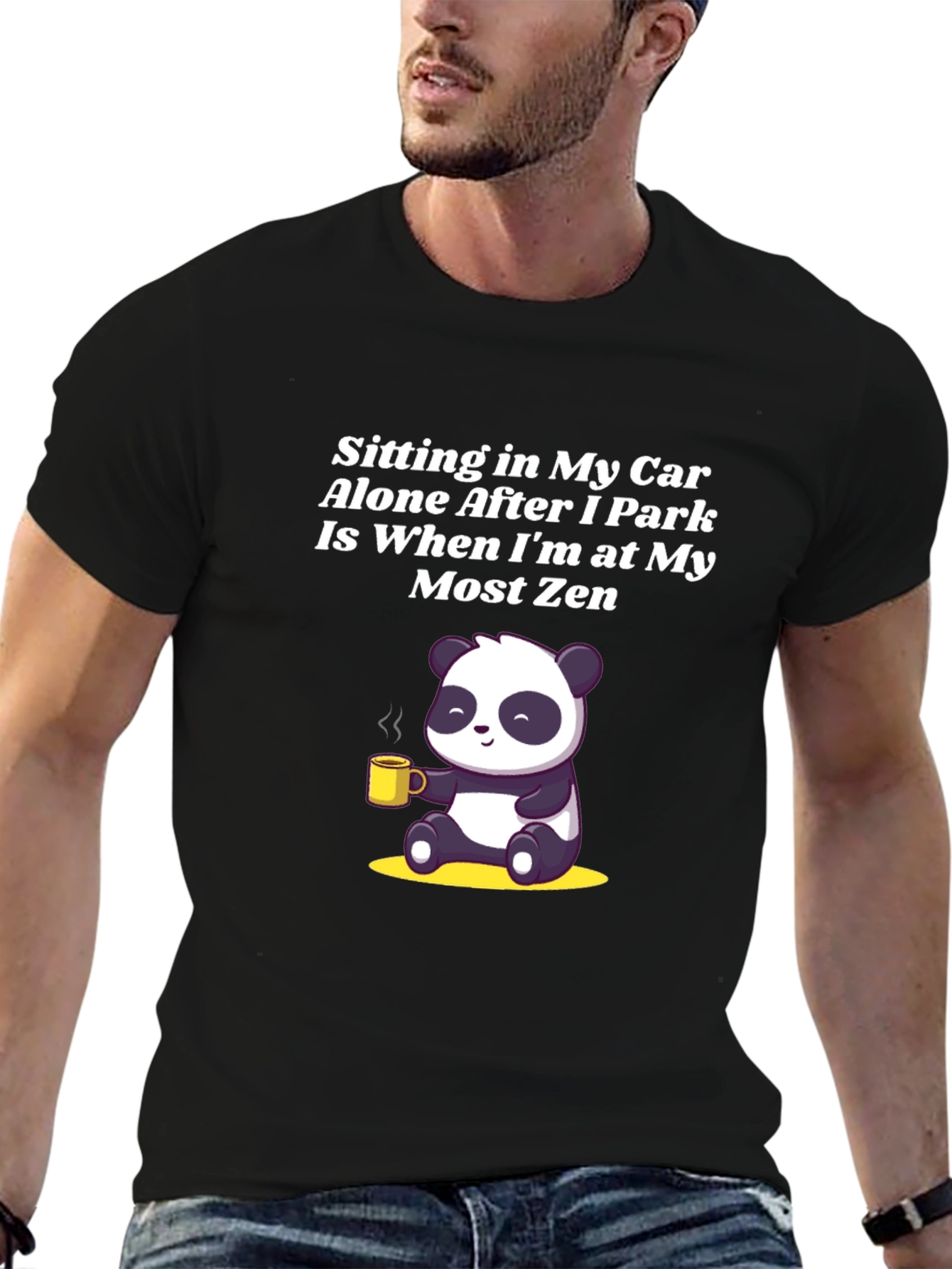 Zen Panda T-Shirt - Sitting in My Car