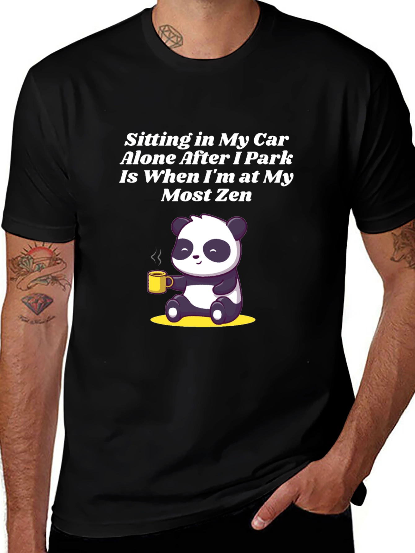 Zen Panda T-Shirt - Sitting in My Car