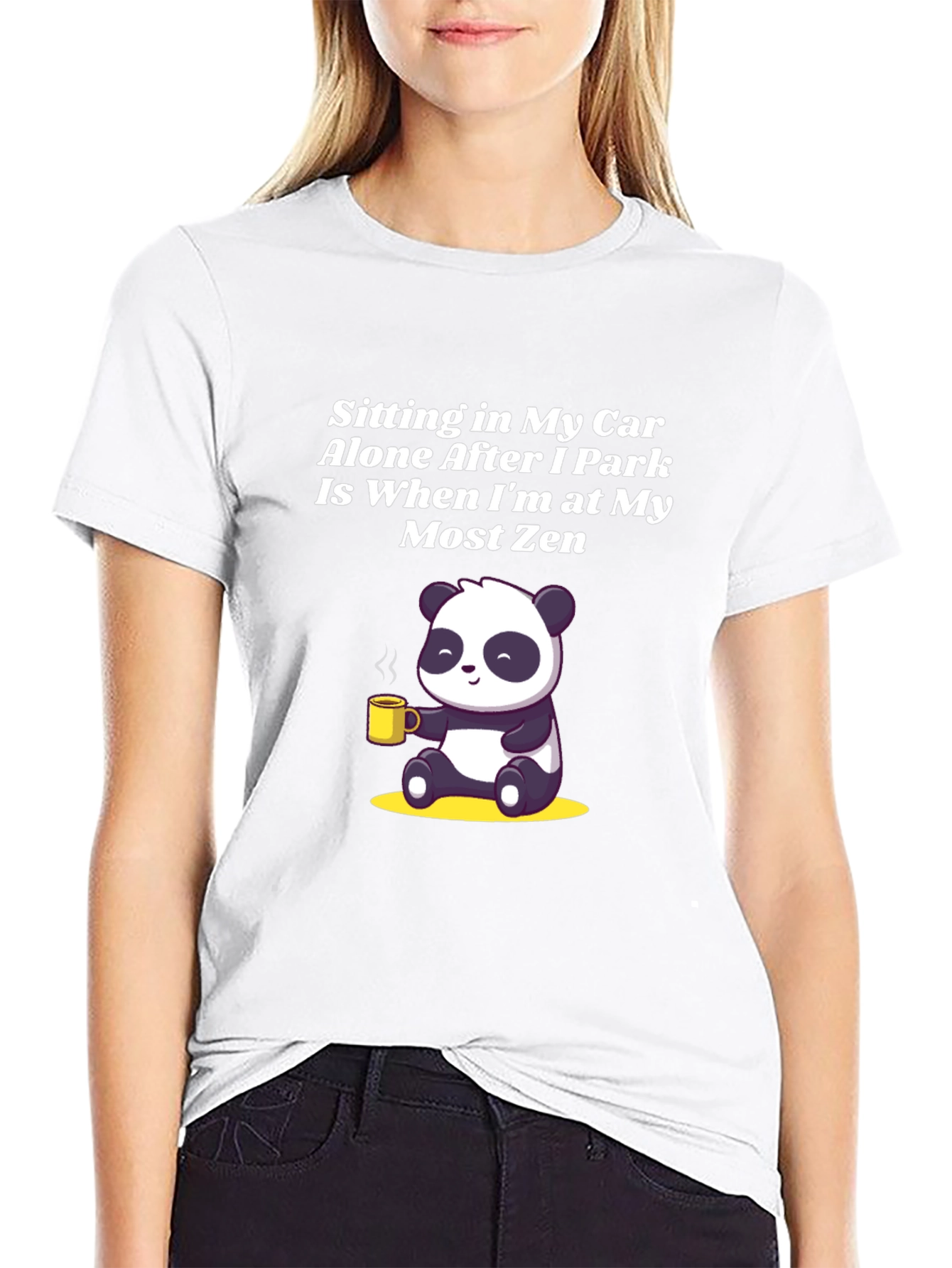 Zen Panda T-Shirt - Sitting in My Car