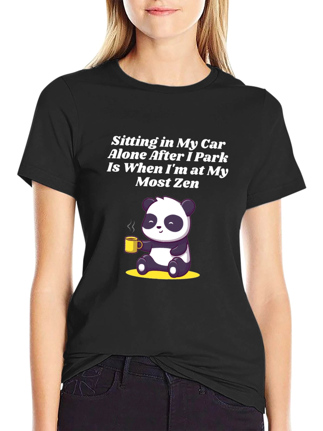 Zen Panda T-Shirt - Sitting in My Car