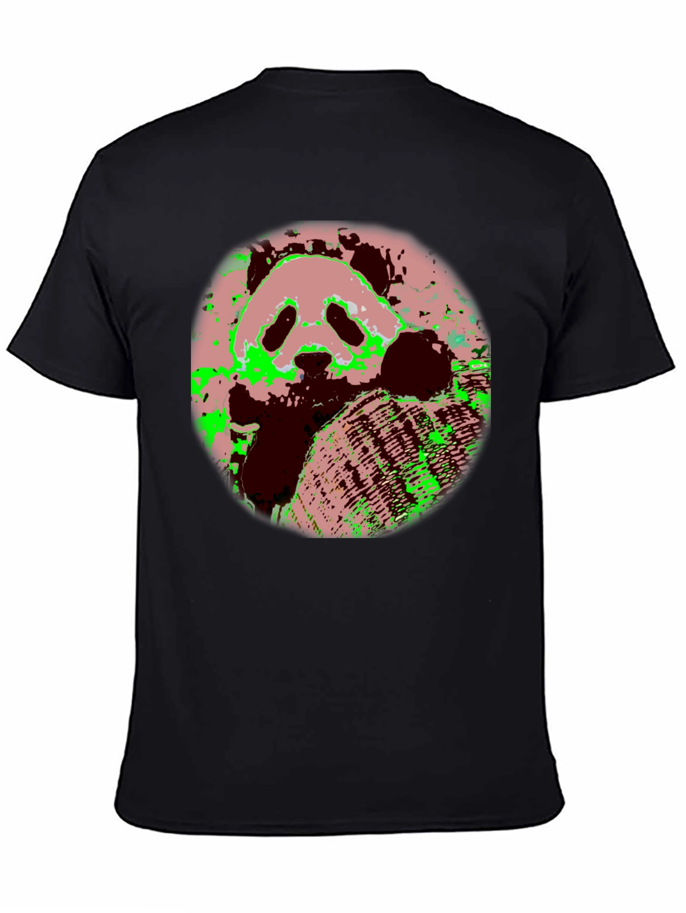 Panda Print Black T-Shirt - Unique Graphic Tee