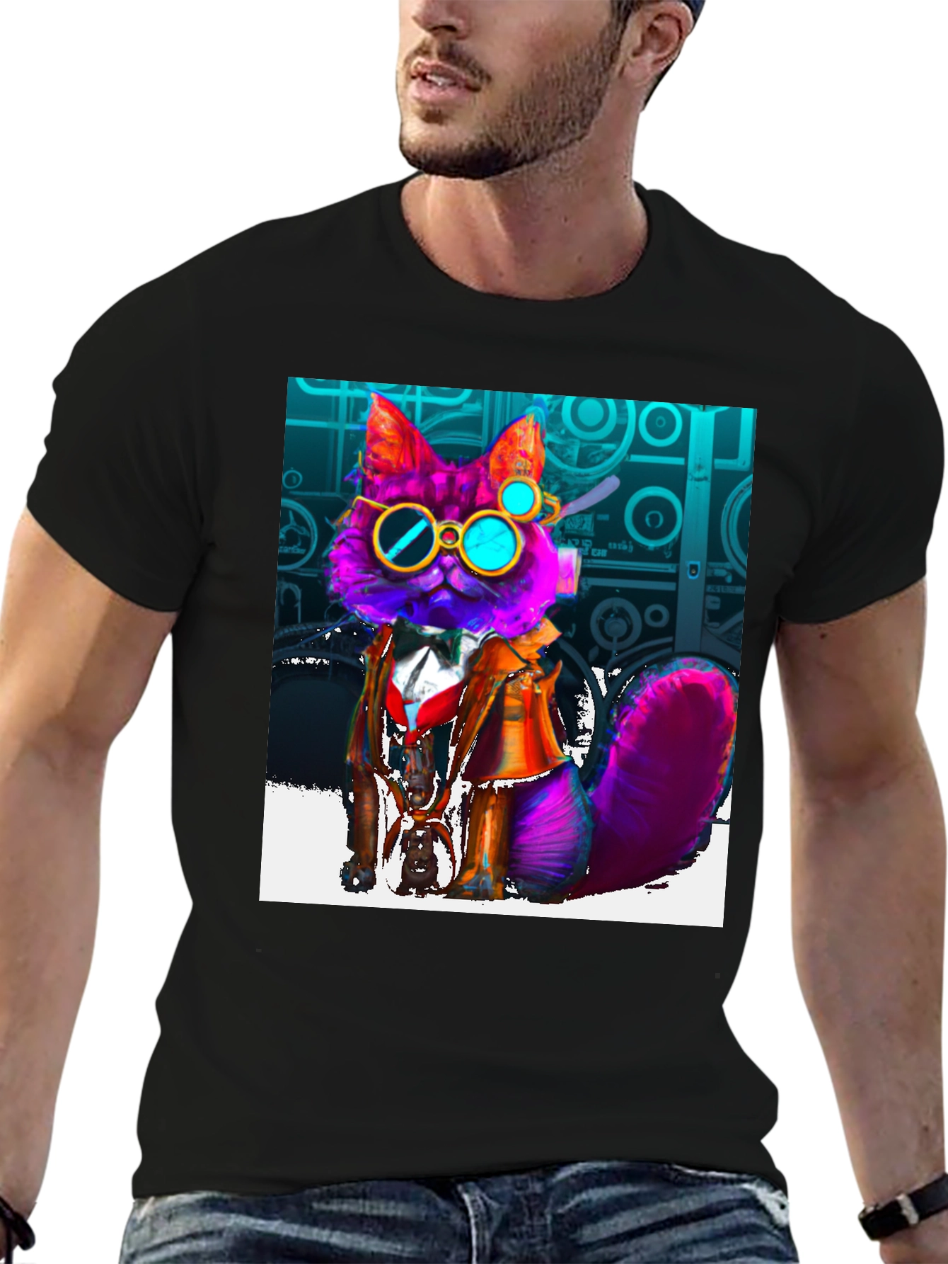 Steampunk Cat Graphic Tee