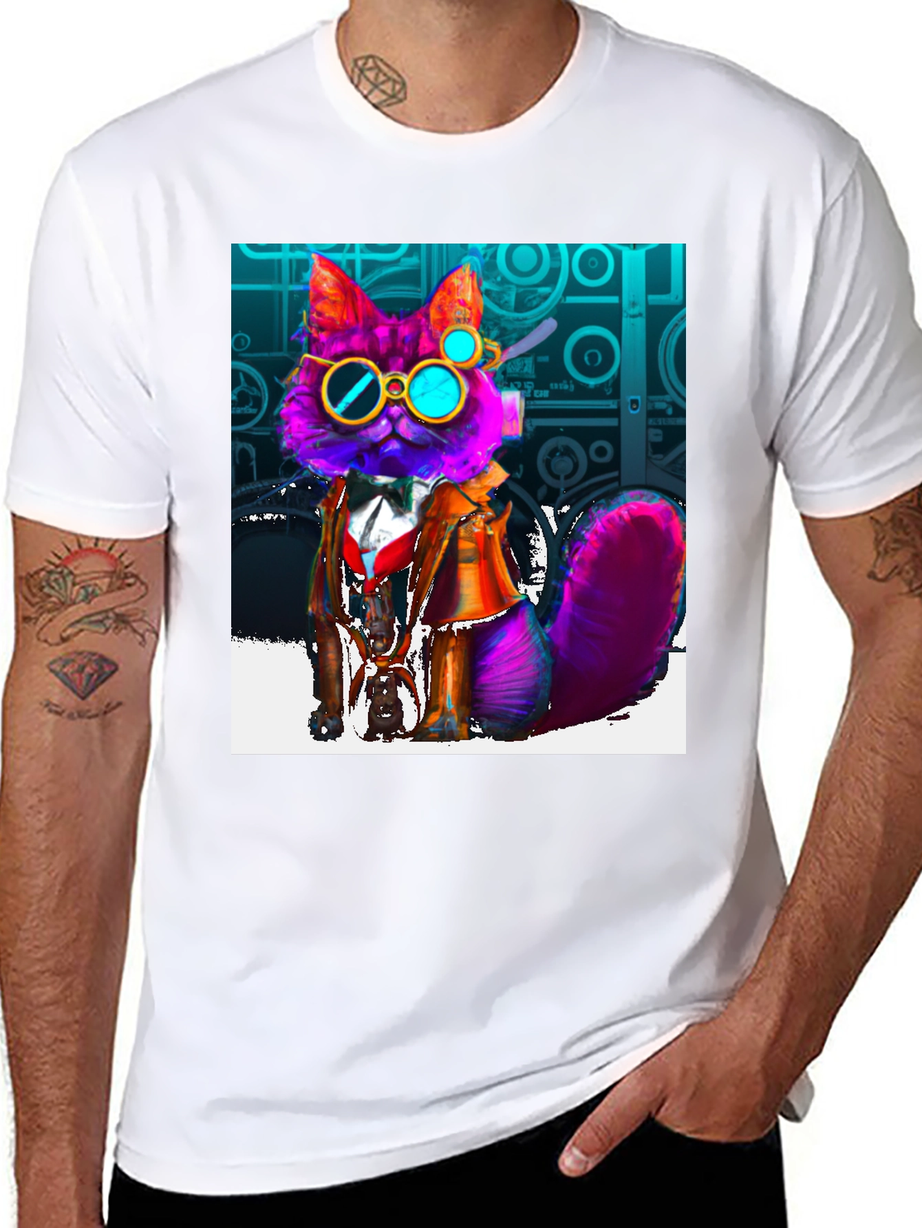 Steampunk Cat Graphic Tee