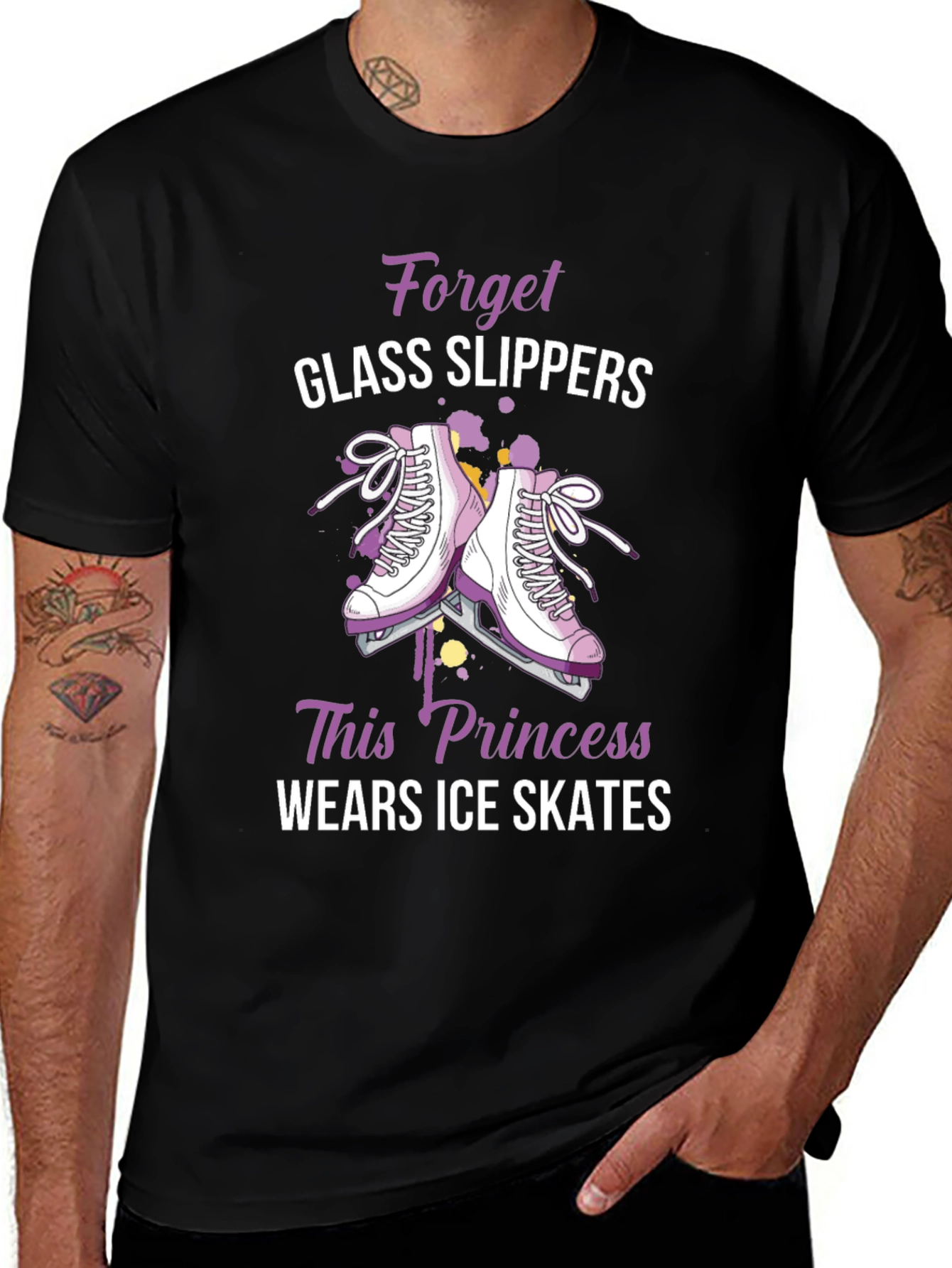 Ice Skates Princess Graphic T-Shirt