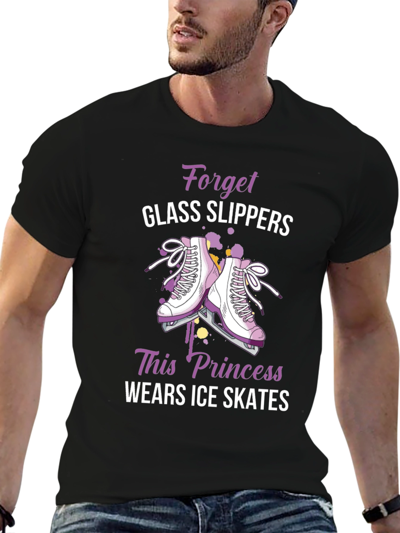 Ice Skates Princess Graphic T-Shirt