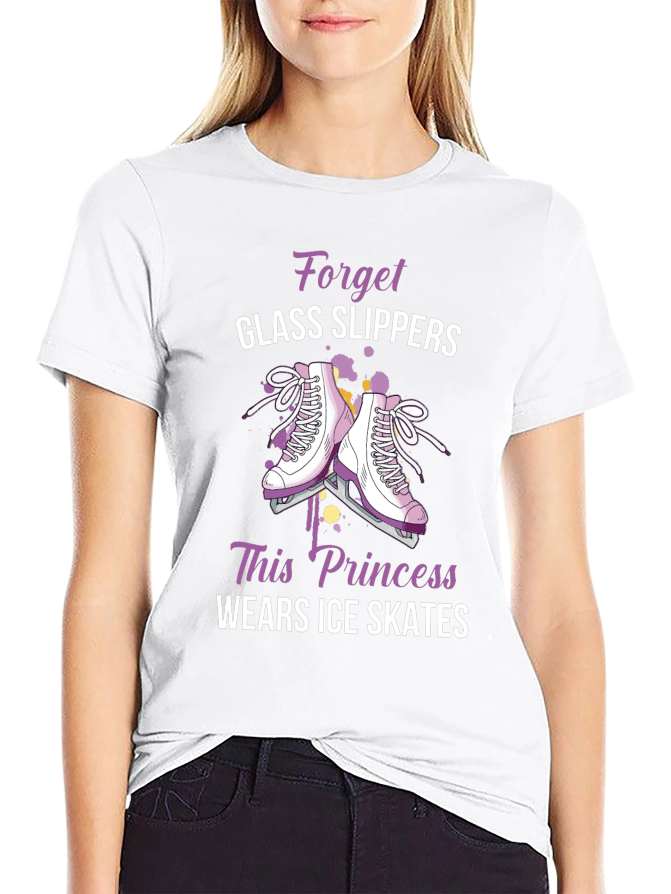 Ice Skates Princess Graphic T-Shirt