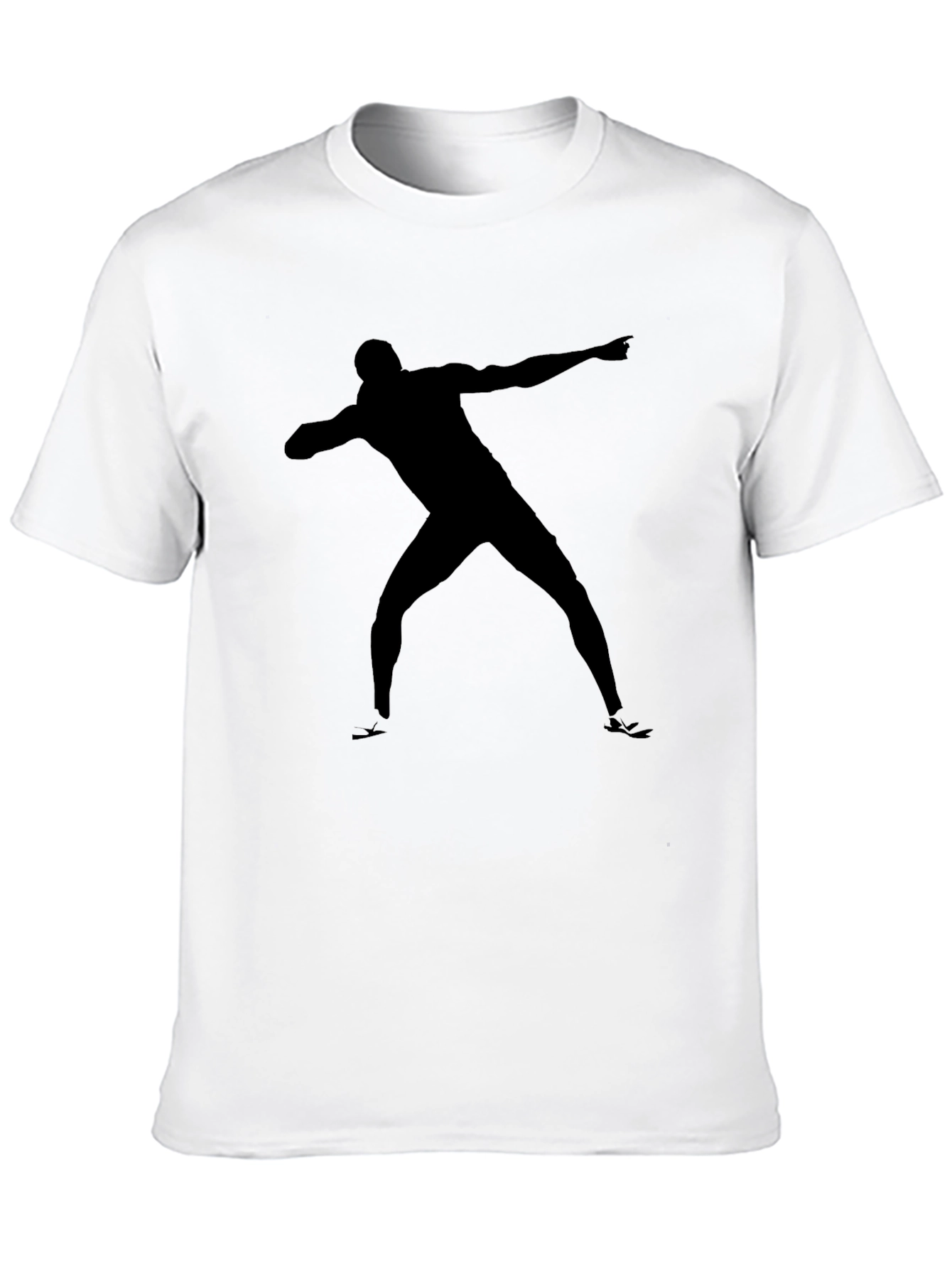 Athlete Silhouette Graphic Tee - Black