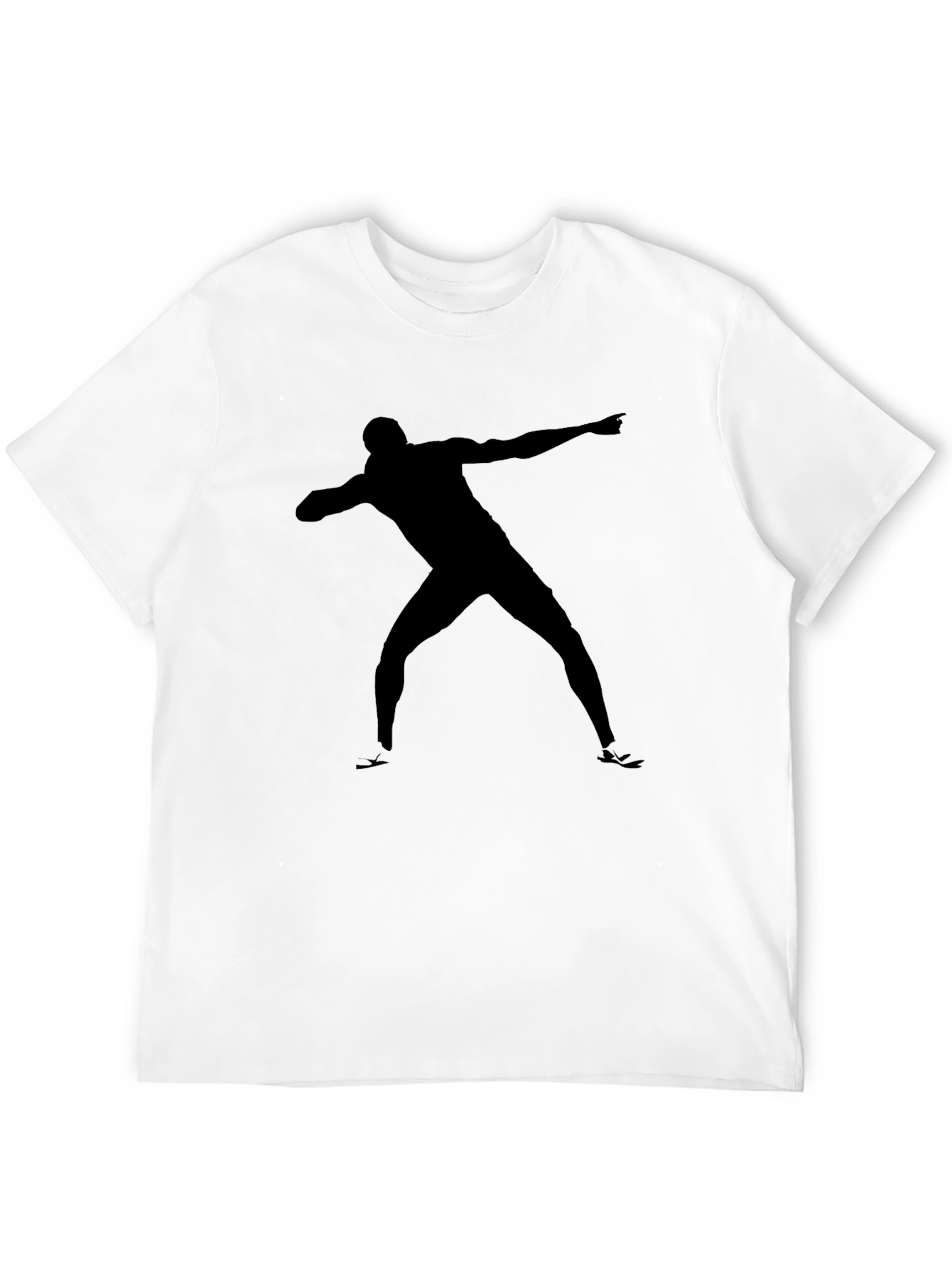 Athlete Silhouette Graphic Tee - Black