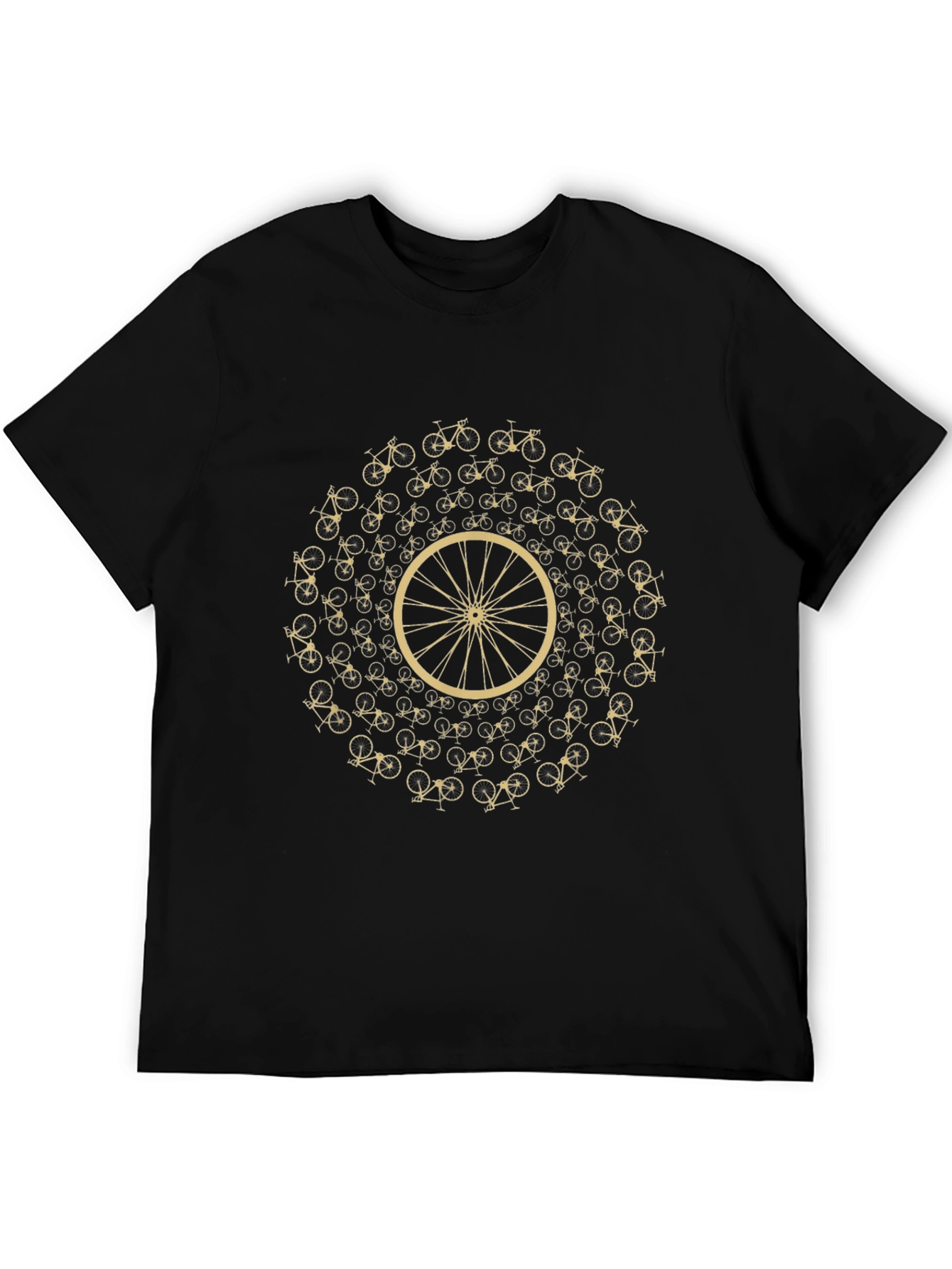 Cycling Mandala Black Graphic Tee