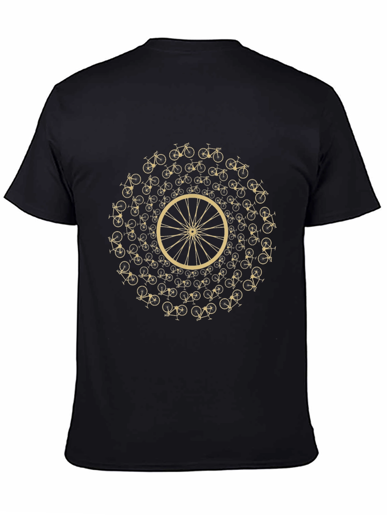 Cycling Mandala Black Graphic Tee