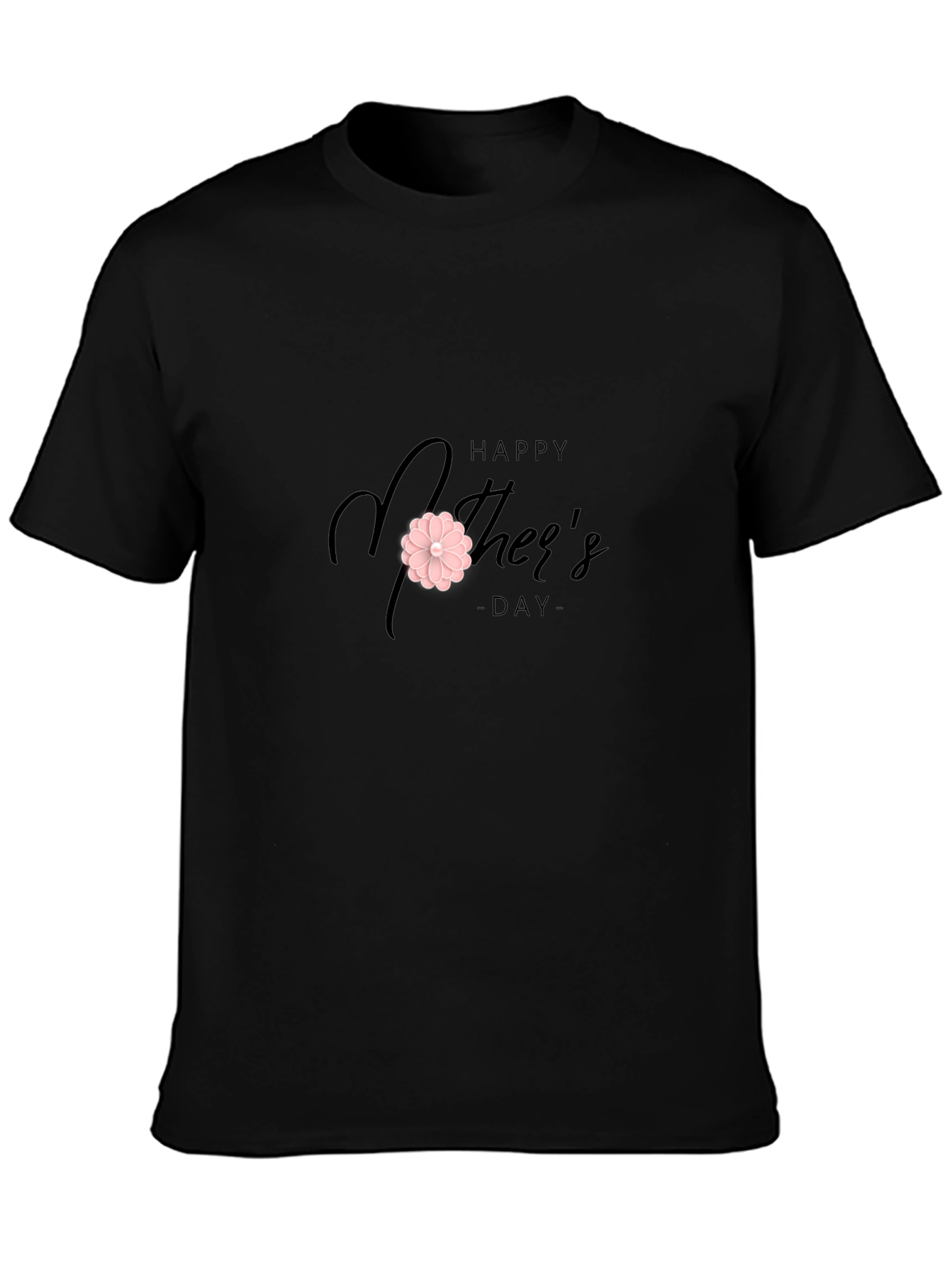 Happy Mothers Day Black Graphic Tee