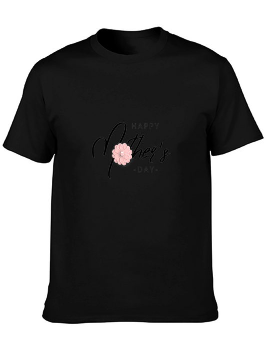 Happy Mothers Day Black Graphic Tee