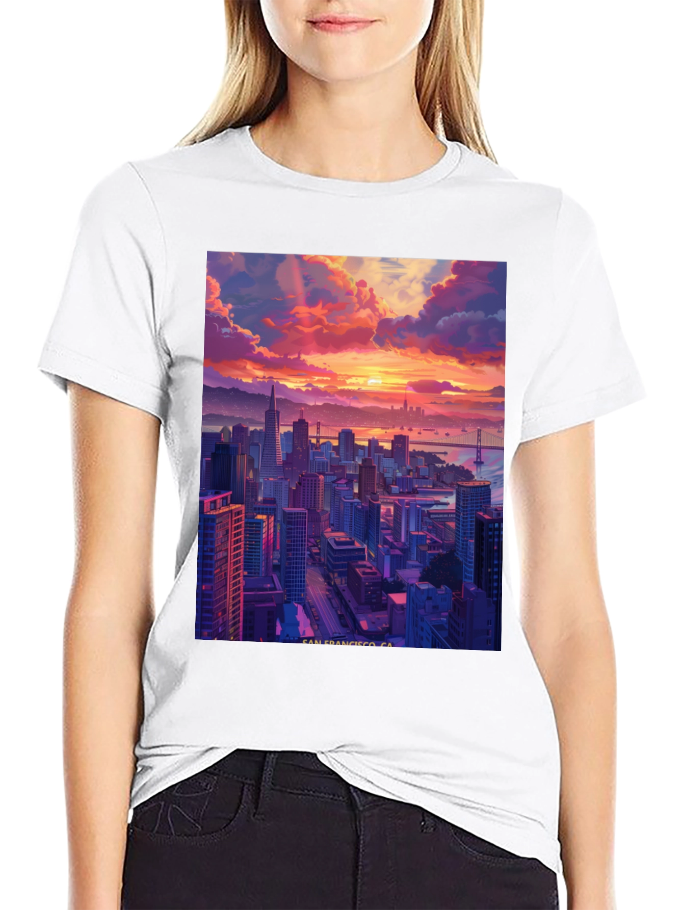 San Francisco Cityscape Graphic T-Shirt