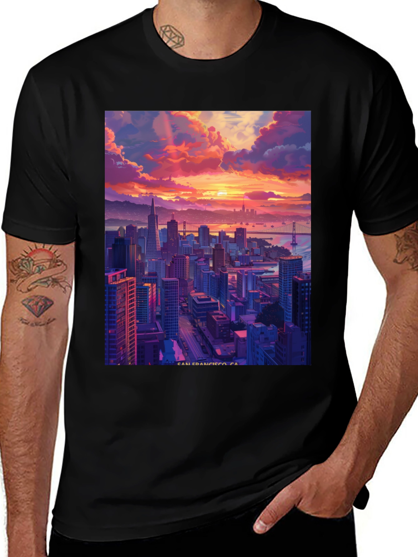 San Francisco Cityscape Graphic T-Shirt