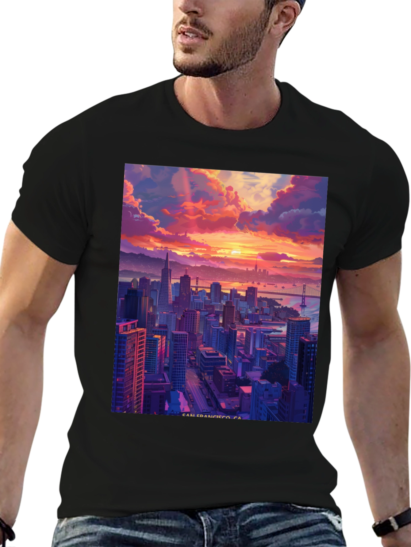 San Francisco Cityscape Graphic T-Shirt