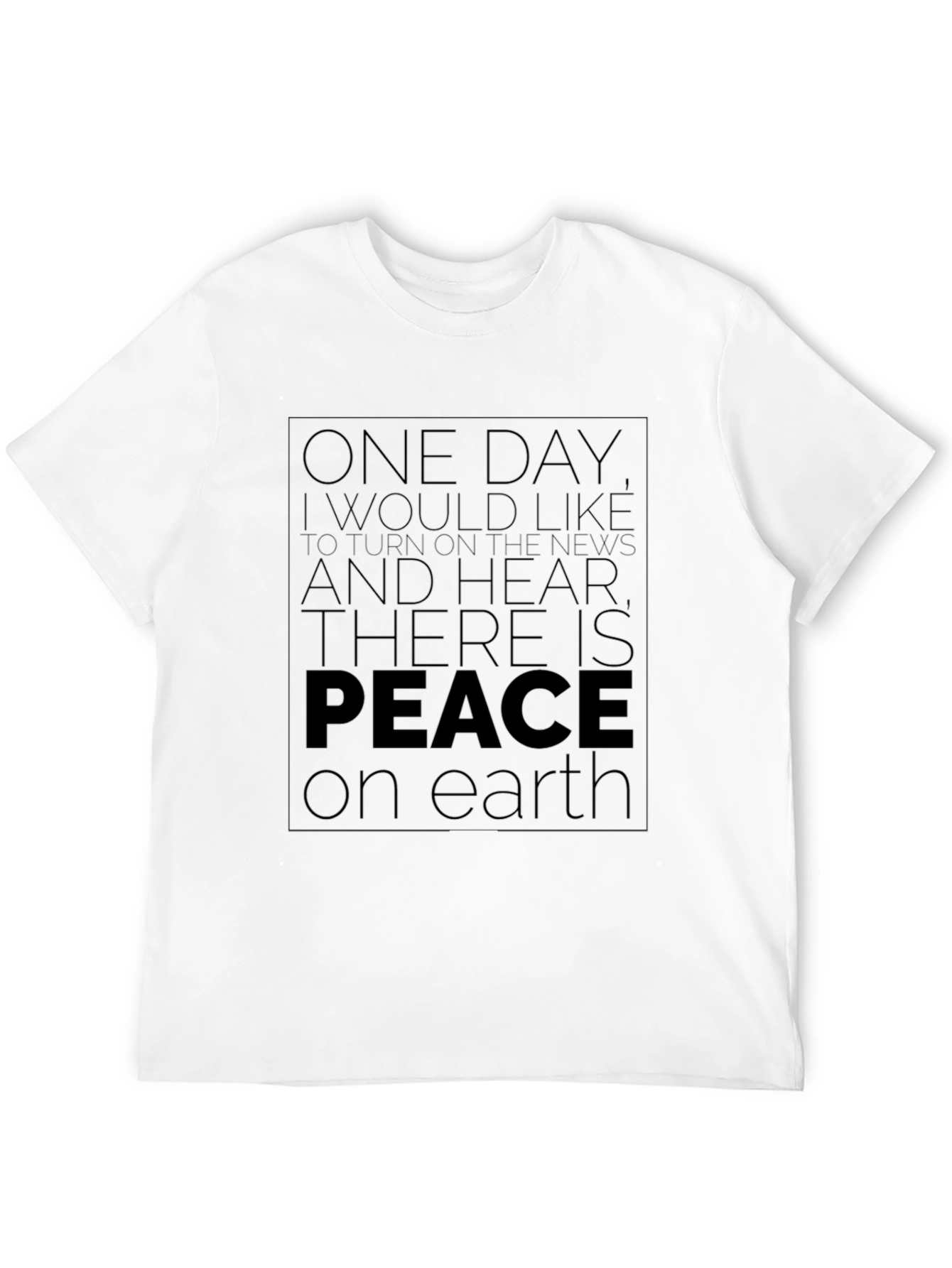 Peace on Earth Graphic Tee - Unisex Black T-Shirt