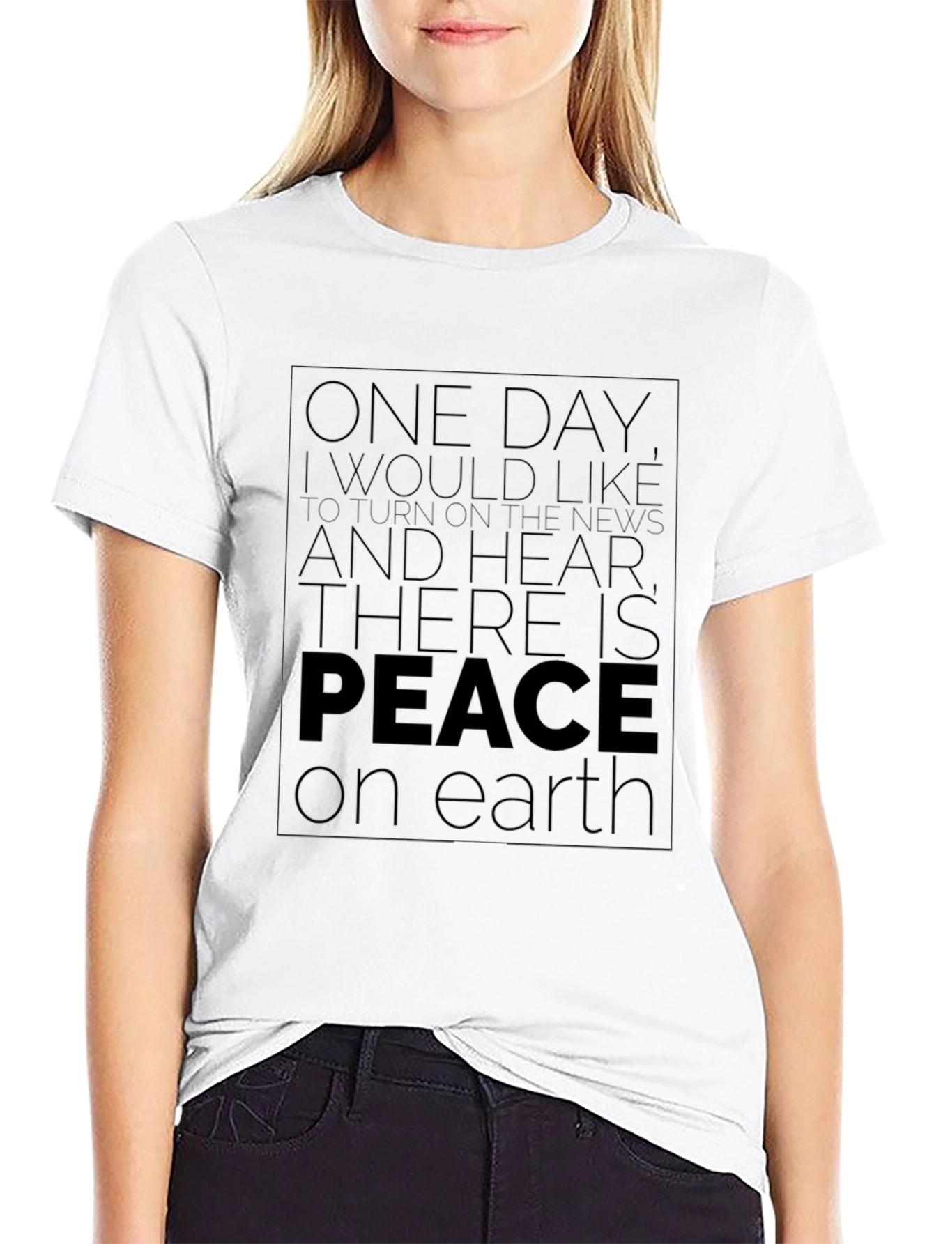 Peace on Earth Graphic Tee - Unisex Black T-Shirt
