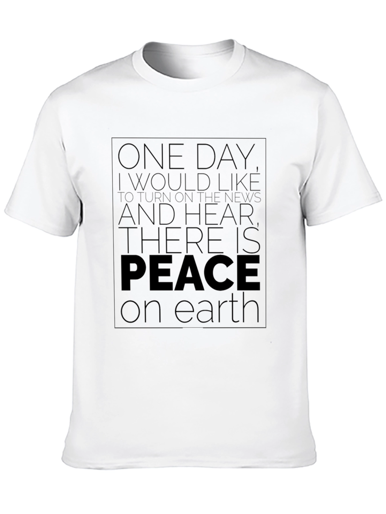 Peace on Earth Graphic Tee - Unisex Black T-Shirt