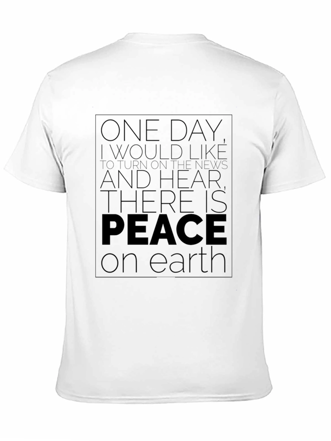 Peace on Earth Graphic Tee - Unisex Black T-Shirt