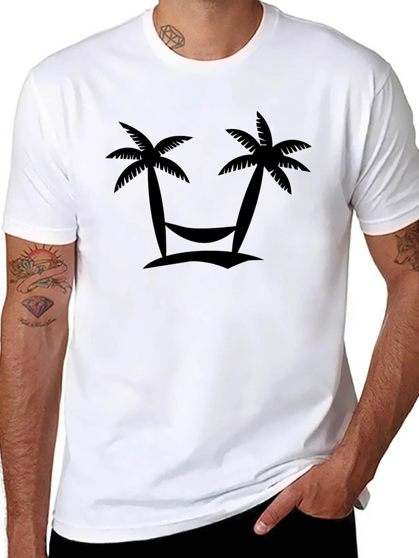 Relaxing Palm Tree Hammock Graphic Tee