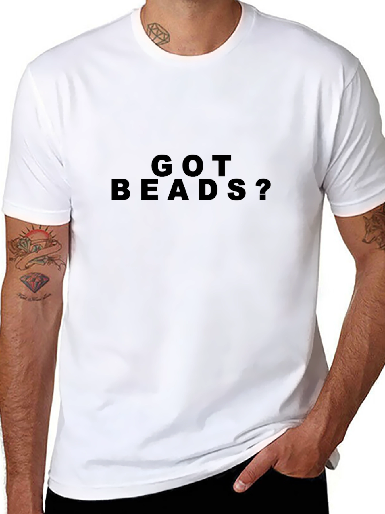 Got Beads? Black T-Shirt Novelty