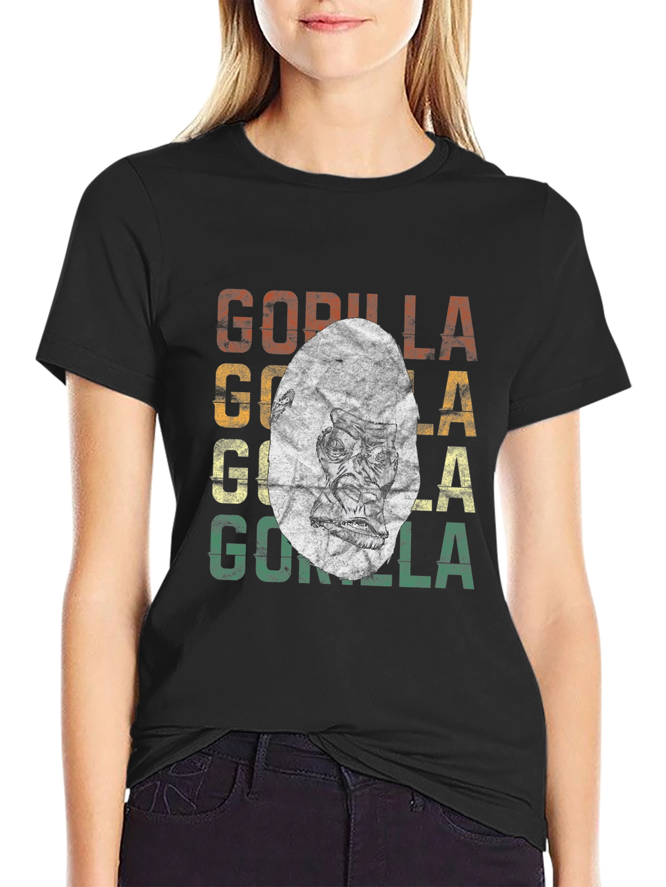 Retro Gorilla Graphic T-Shirt