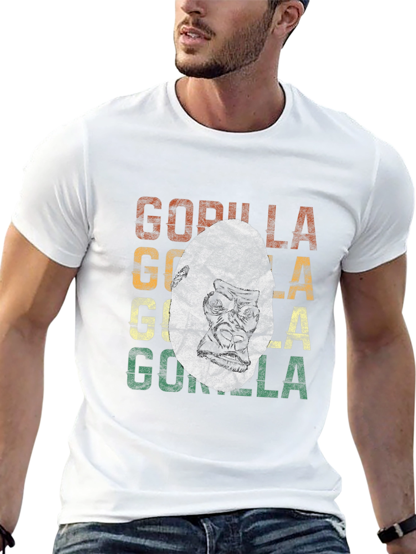 Retro Gorilla Graphic T-Shirt