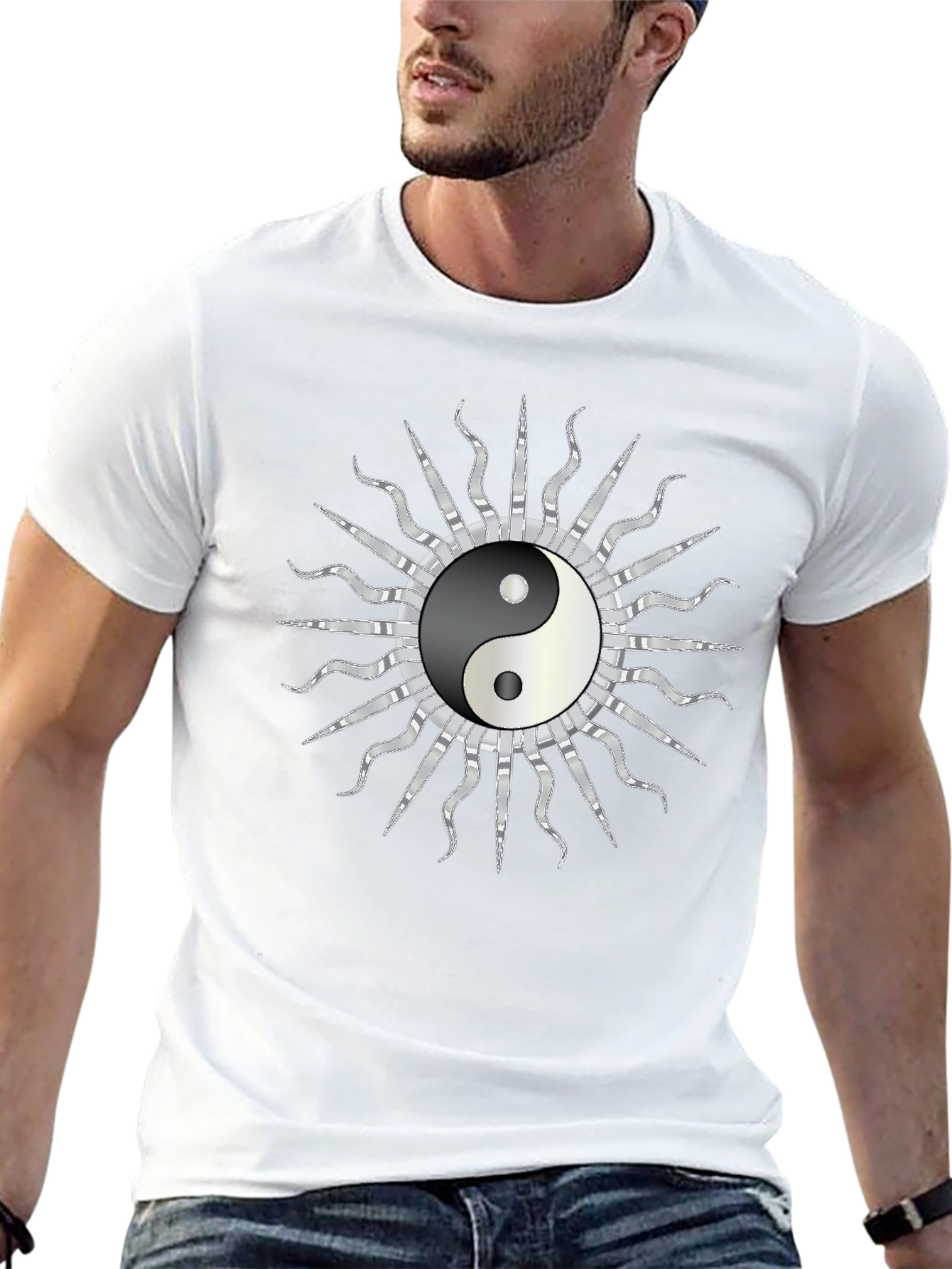 Yin Yang Sun Graphic T-Shirt