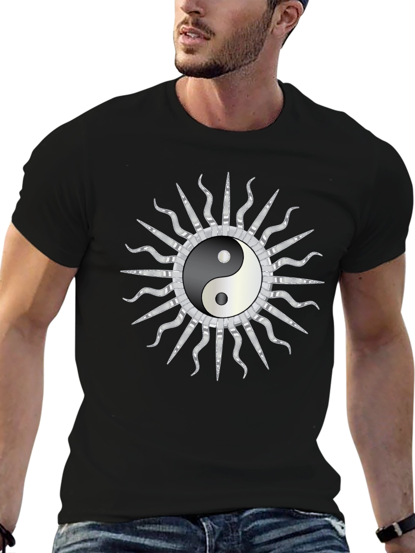 Yin Yang Sun Graphic T-Shirt