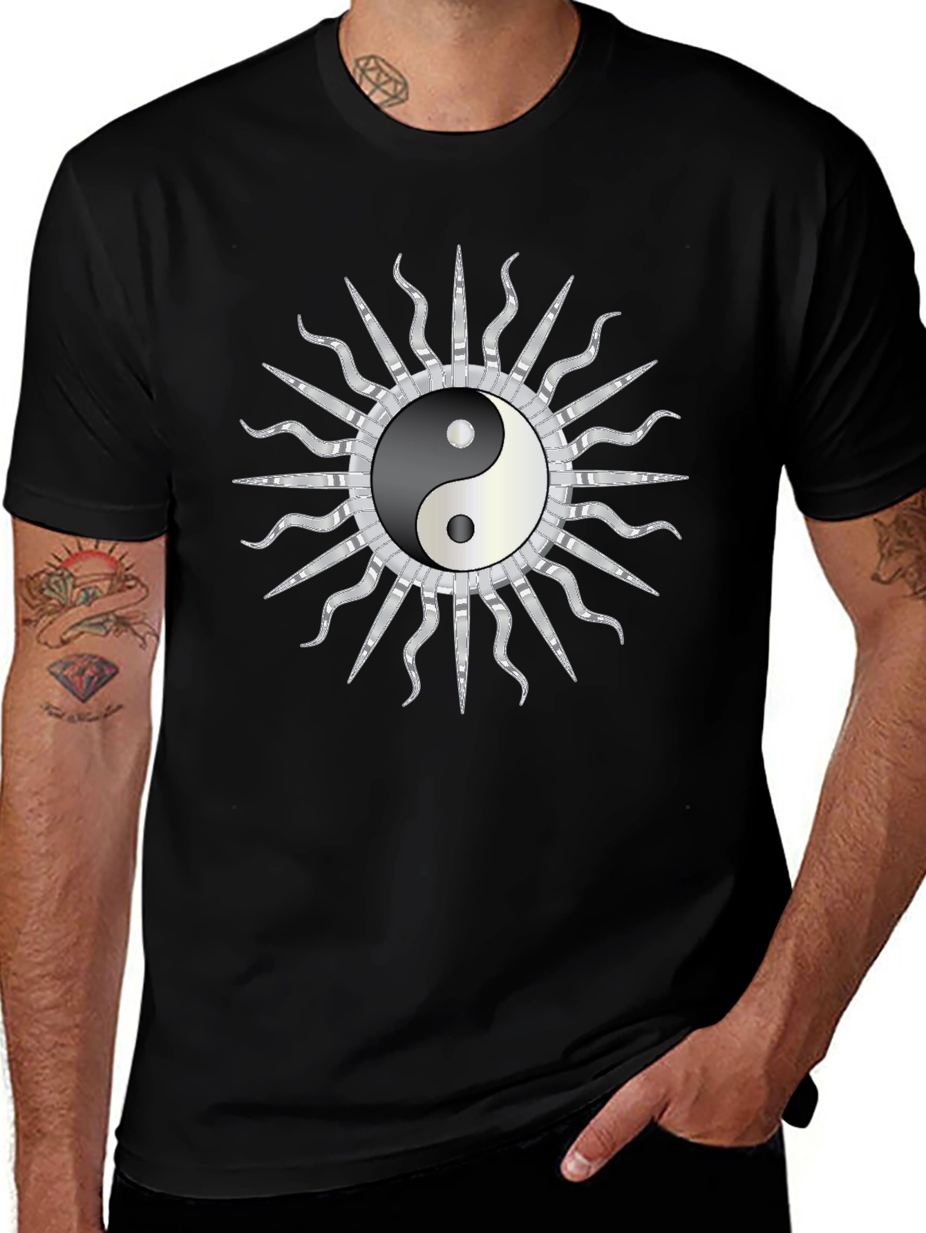 Yin Yang Sun Graphic T-Shirt