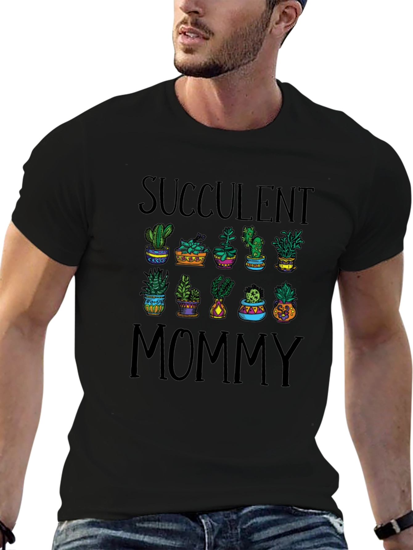 Succulent Mommy Graphic T-Shirt